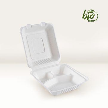   E. PORTA COMIDA P3 BIODEGRADABLE PAQUETE X 50 UND  - imagen 1
