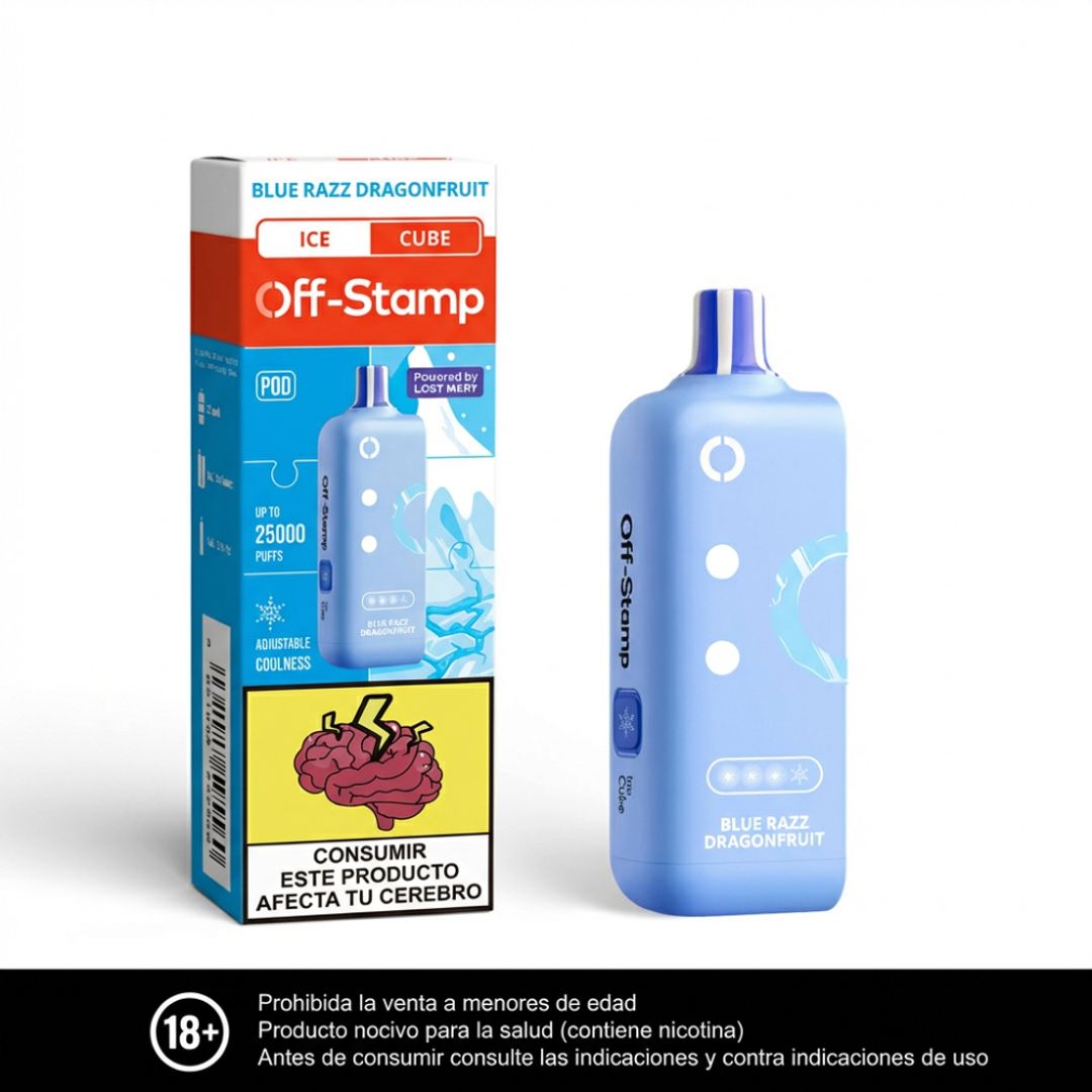 Pod Off Stamp Blue Razz Dragonfuit 35.000 Puffs - Ice