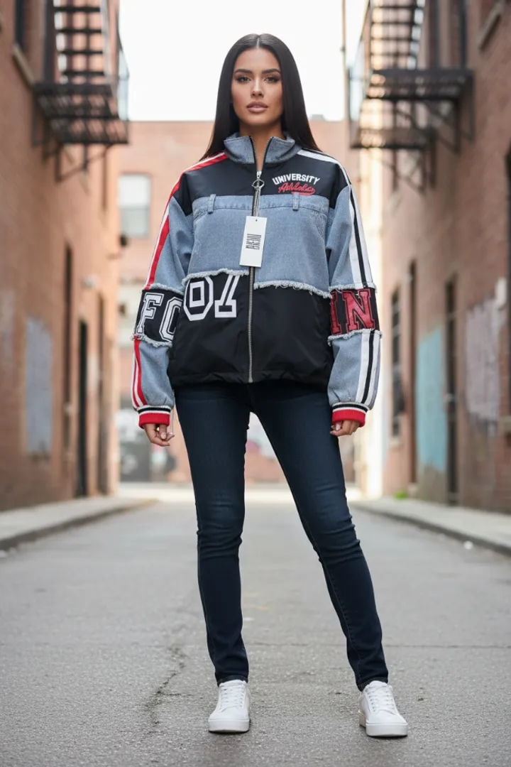 CHAQUETA UNIVERSALITY DENIM NEGRA 