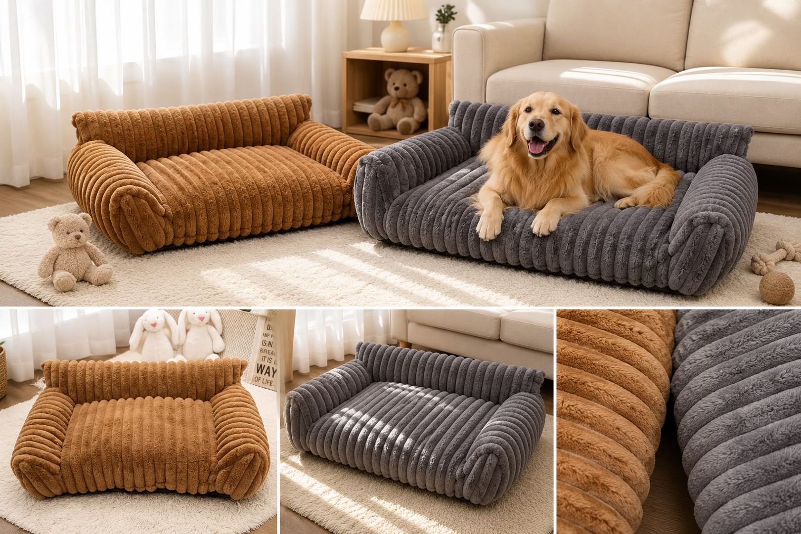 Cama para mascotas tipo sofá 
