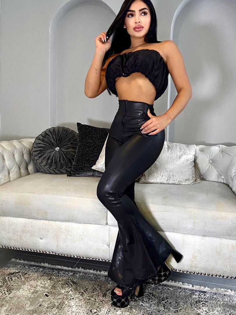 Legguins bota campana efecto cuero 