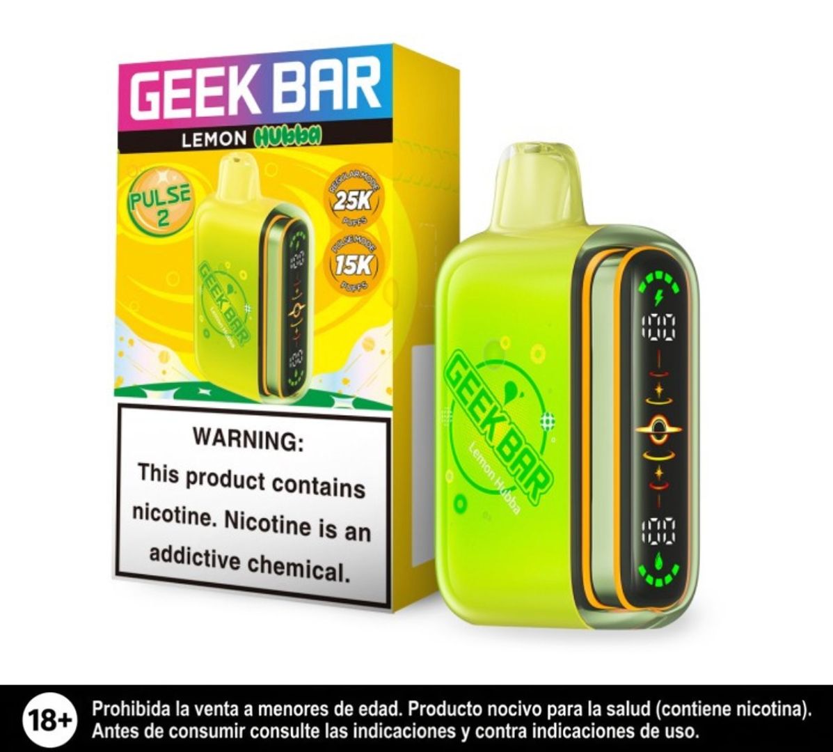 Geek Bar Pulse 2 Lemon Hubba 25.000 Puffs