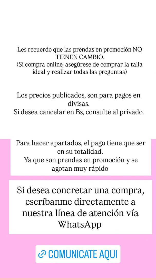 POLITICAS PRENDAS EN PROMOCION