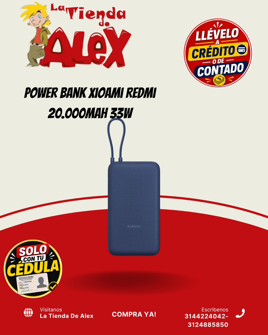 Power Bank Xioami Redmi 20.000MAH 33W