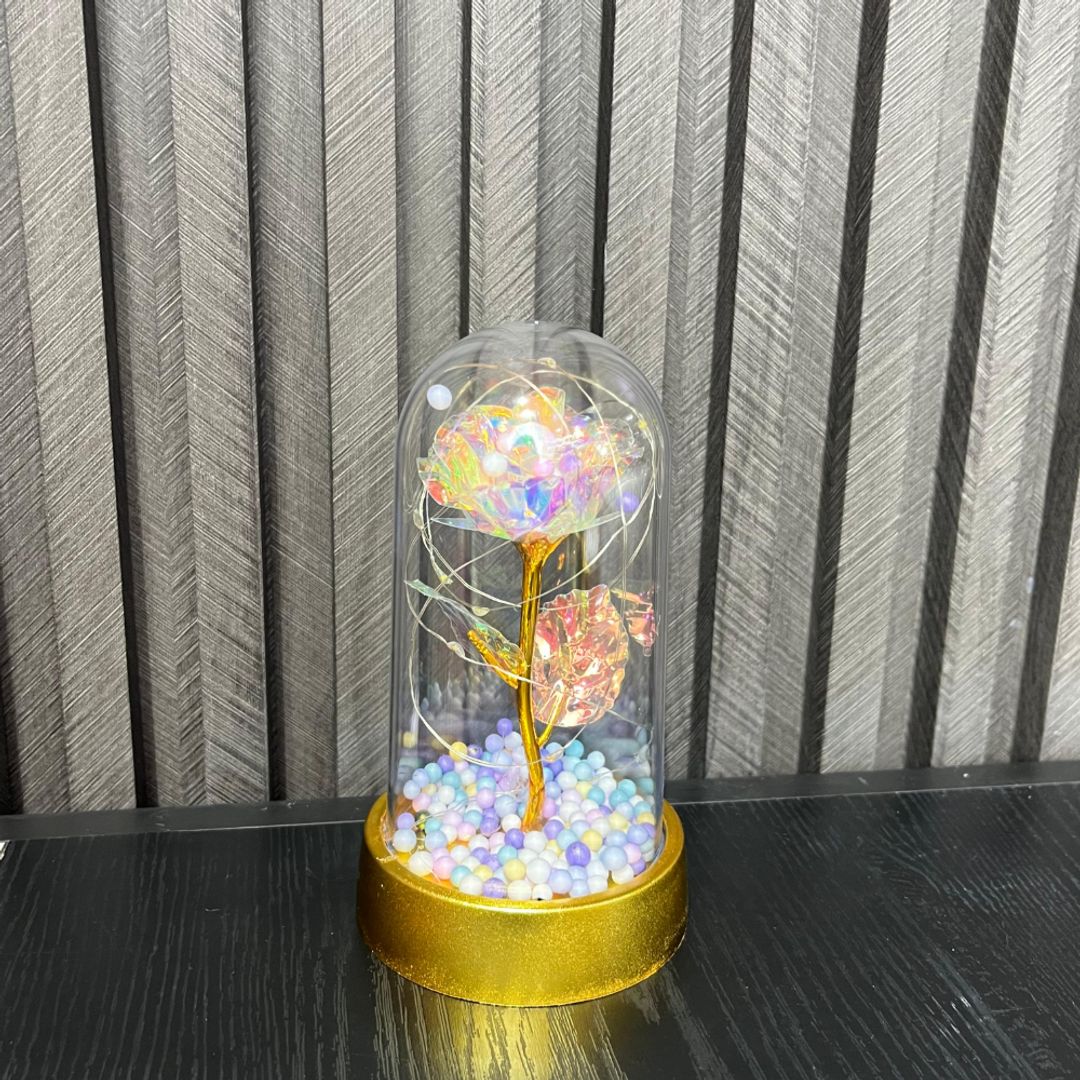 ROSA ENCAPSULADA BLANCA TORNASOL PEQUEÑA