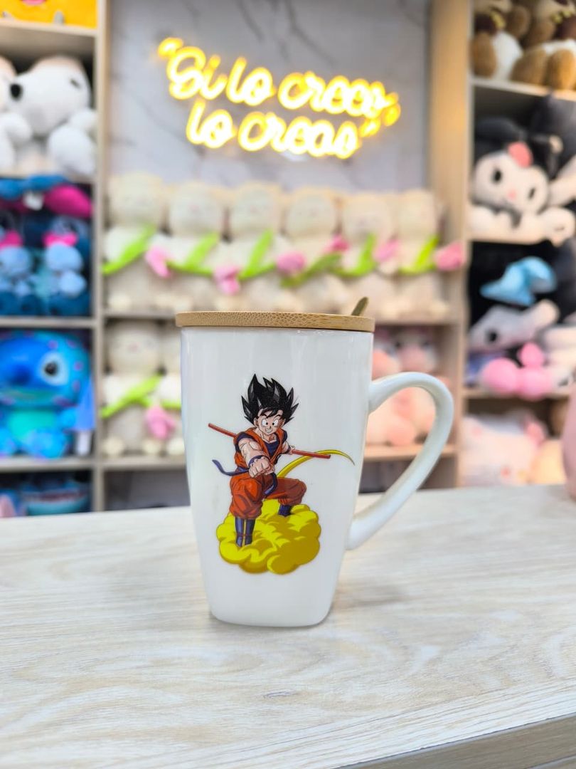 MUG TAPA MADERA GOKU