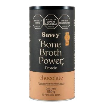 Imagen del producto BONE BROTH POWER PROTEIN TARRO 560GR CHOCOLATE SAVVY