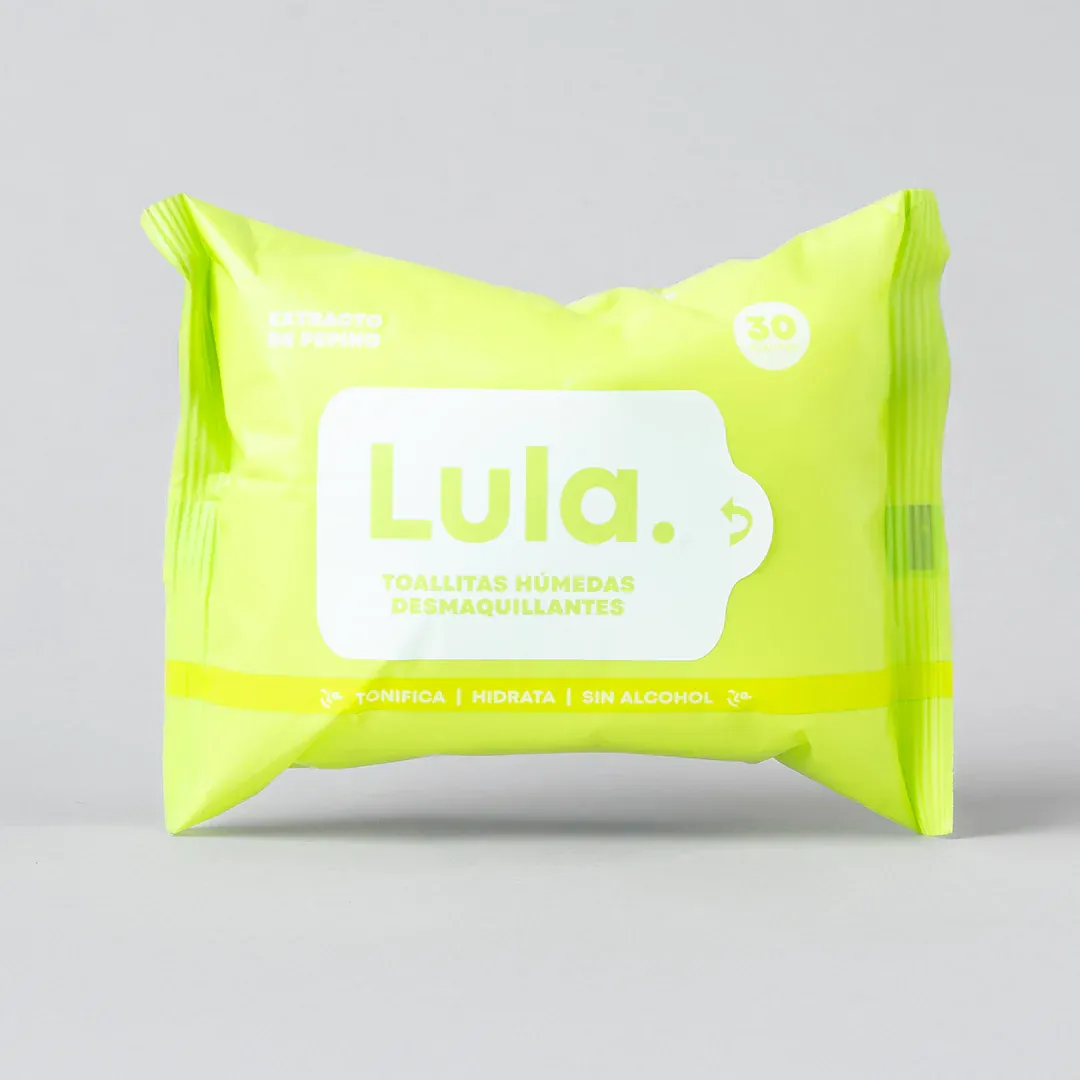 TOALLAS HÚMEDAS DESMAQUILLANTES LULA BEAUTY