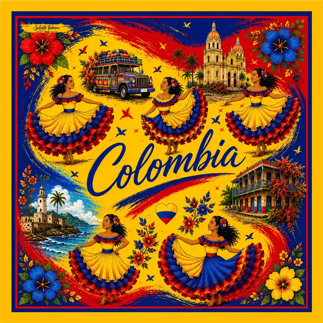 PAÑOLETA PREMIUM 70cmx70cm COLOMBIA DISEÑO 1