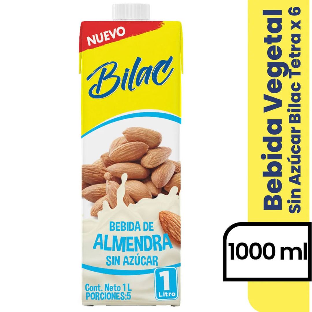 BEBIDA DE ALMENDRA SIN AZUCAR BILAC*1L