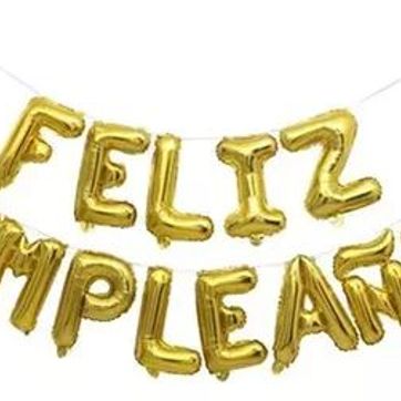 GLOBO FOIL FELIZ CUMPLEAÑOS LETRA X LETRA SURTIDO - imagen 1