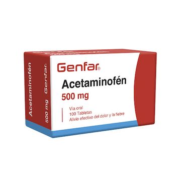 Imagen del producto ACETAMINOFEN 500MG GENFAR DIS X 100 TAB