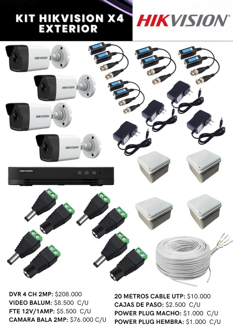 KIT HIKVISION X4 EXTERIOR