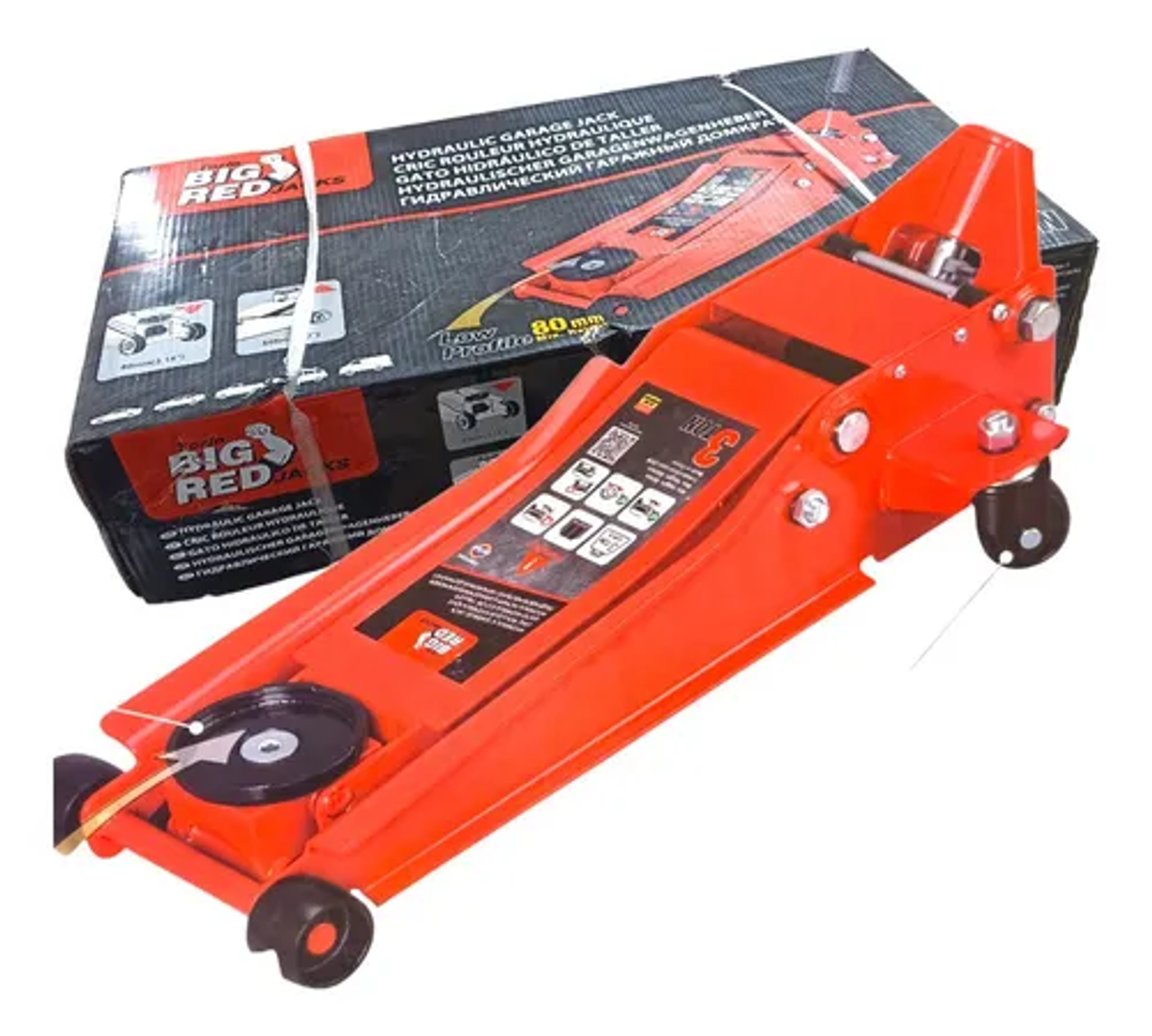 gato hidráulico tipo zorra de 3.5 toneladas con perfil bajo y doble pistón