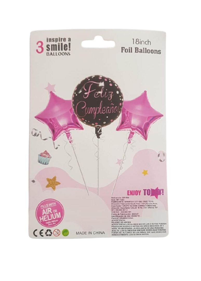 GLOBO 18 PULGADAS X 3 