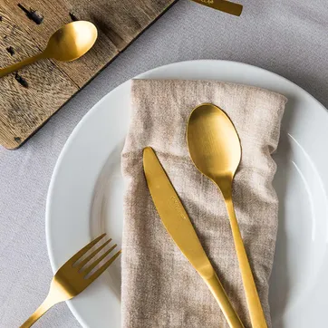 CUBIERTOS 20 PZS DORADO MATE  - imagen 1
