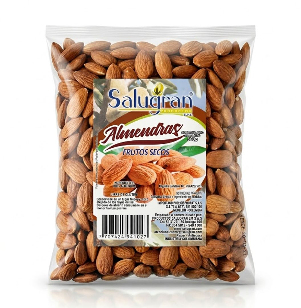 ALMENDRA NATURAL X 1000GR SALUGRAN