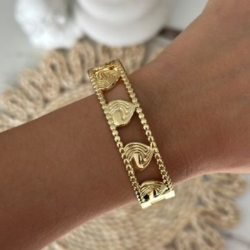 Imagen del producto Pulsera gruesa mar corazones 