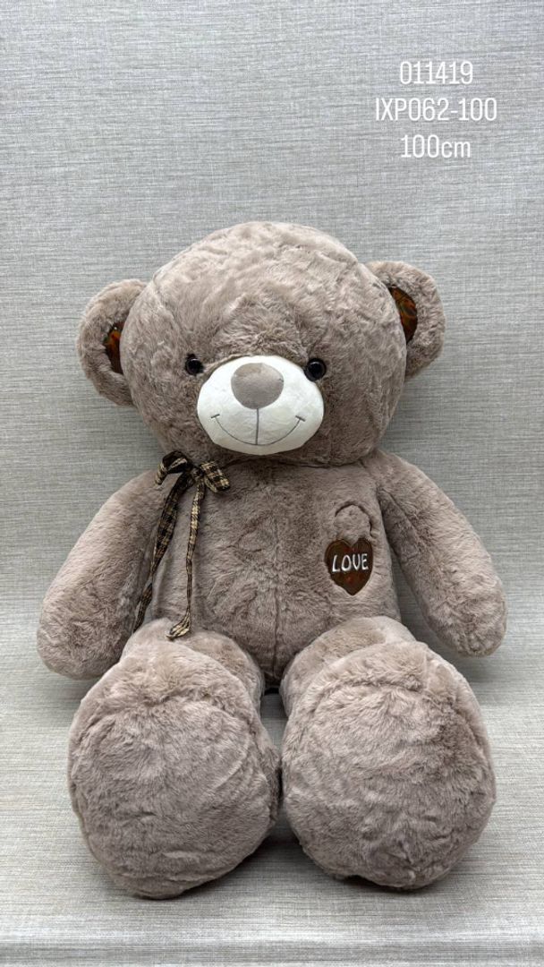 OSO PATAS LARGAS LASO CORAZÓN 100 CM