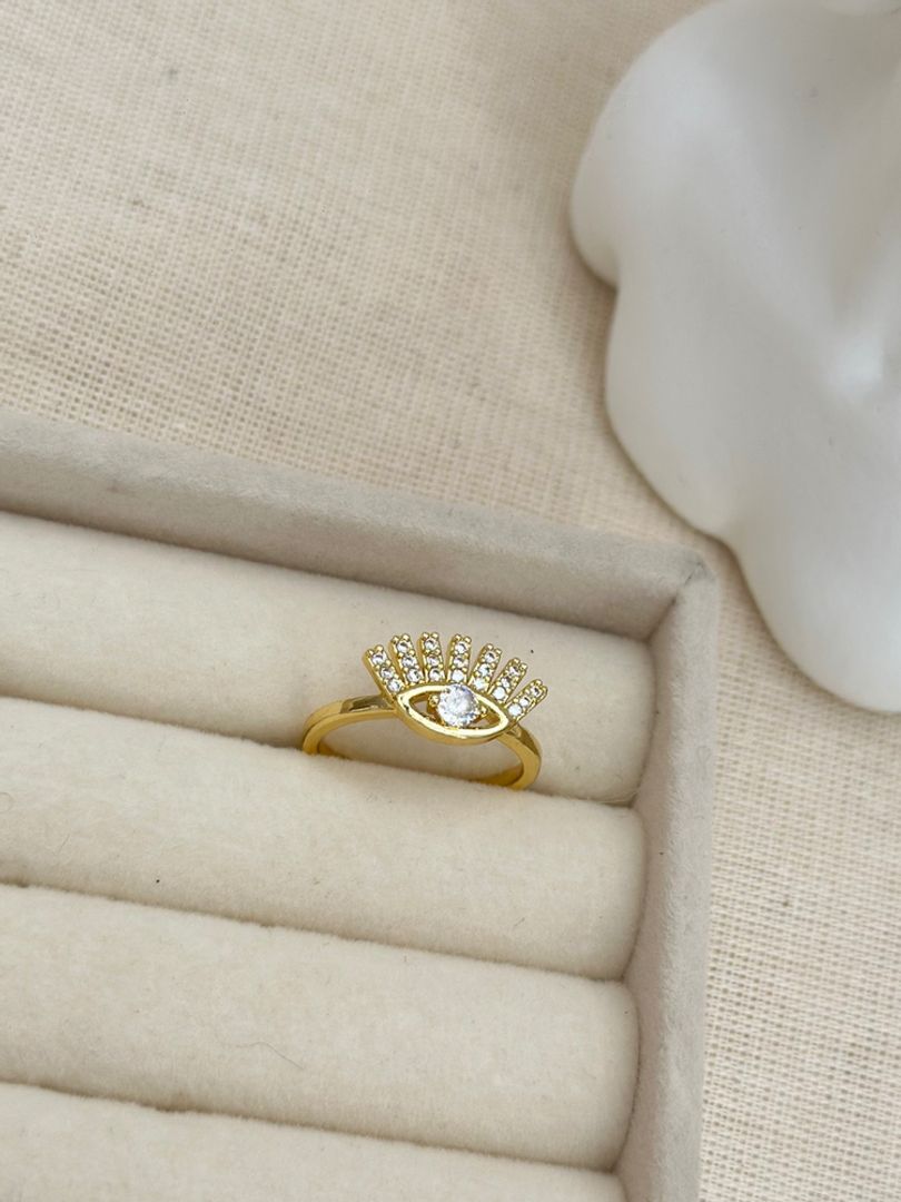 Anillo ojo turco circonias 