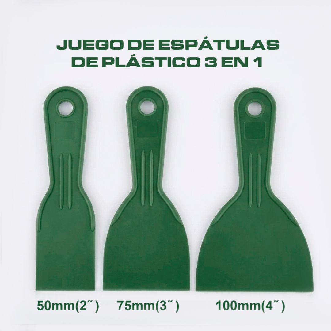 JUEGO DE ESPATULAS DE PLASTICO 