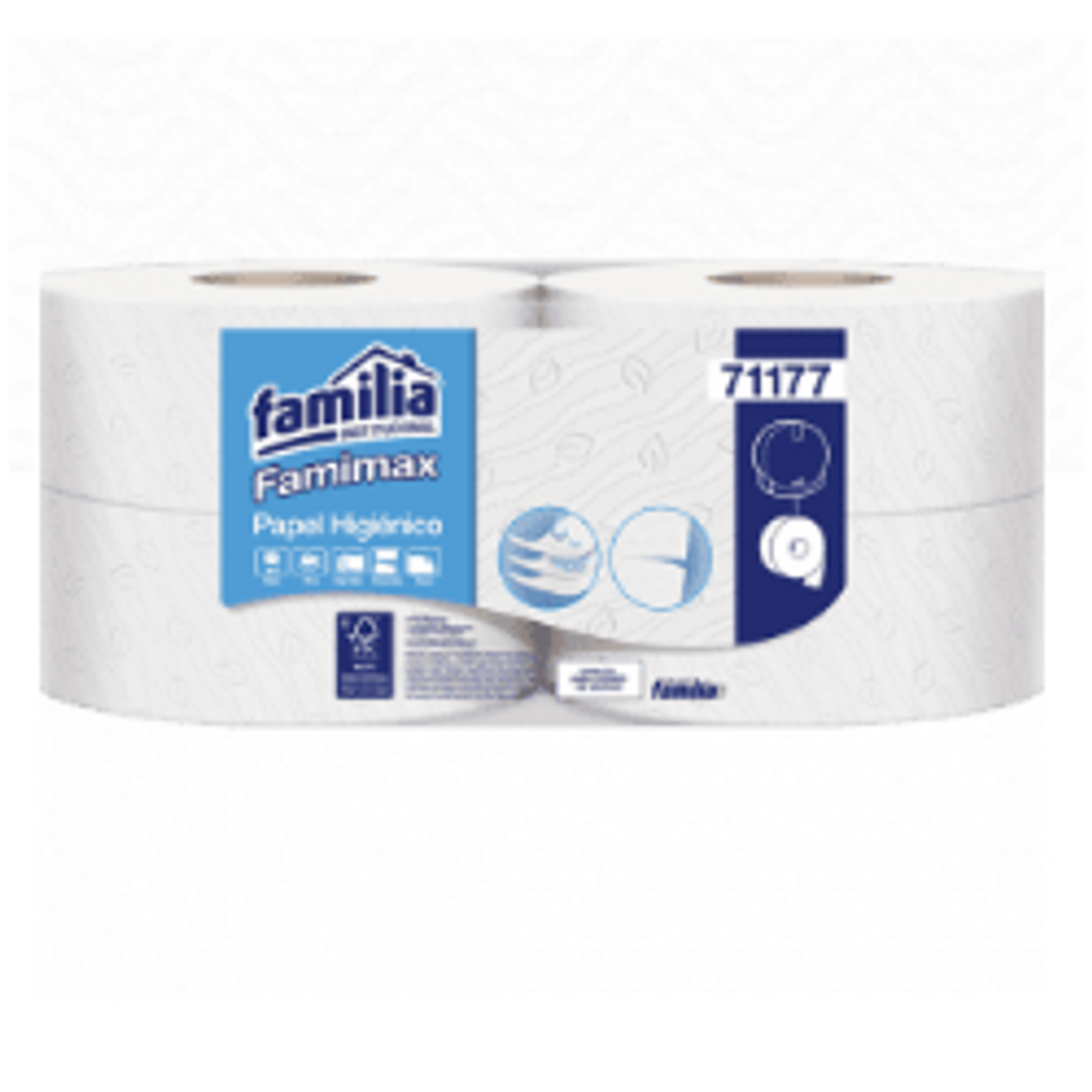 PAPEL HIGIÉNICO FAMILIA JUMBO X 170 MTS X 4 ROLLOS