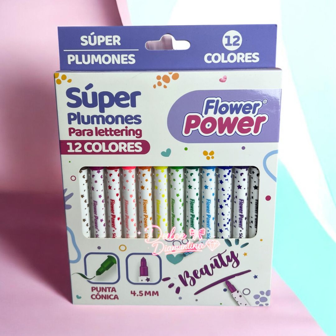 SUPER PLUMONES PUNTA CÓNICA X12