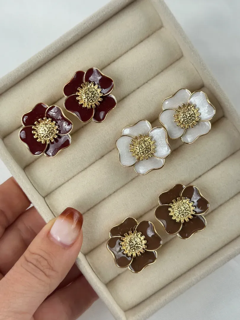 Aretes Flor Grande 