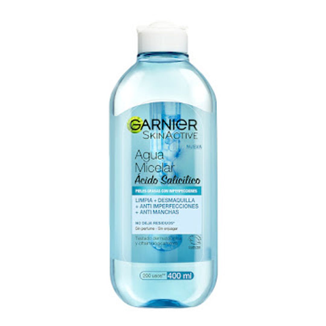 AGUA MICELAR CON ACIDO SALICILICO 400ML GARNIER