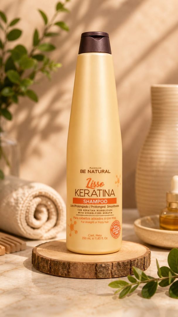 SHAMPOO BE NATURAL LISO KERATINA