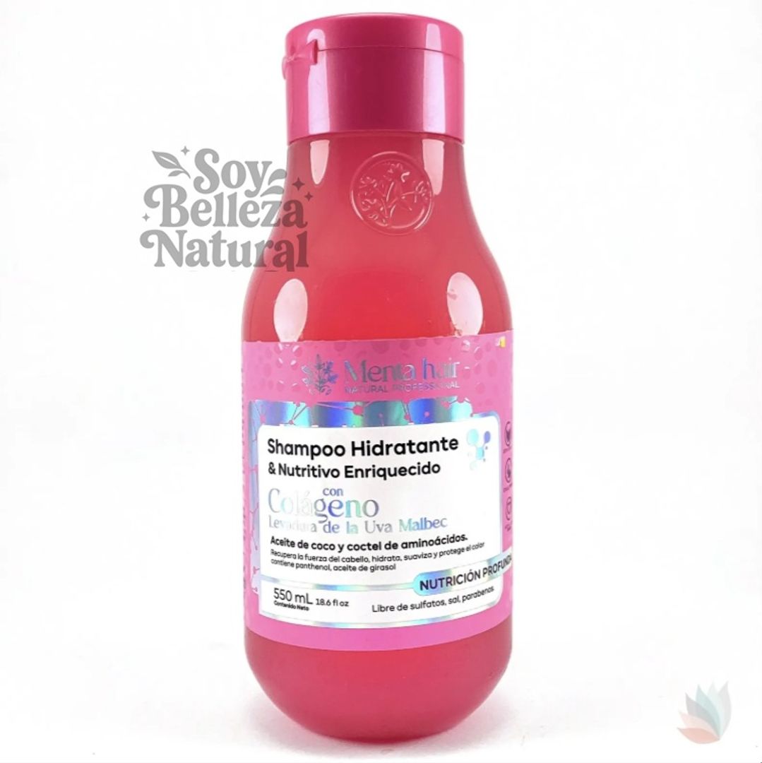 Champu Hidrante & Nutritivo Enriquecido Con Colageno Menta Hair