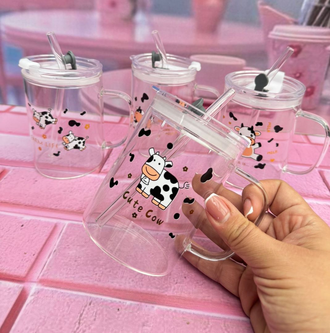 Mug en vidrio vaquita 