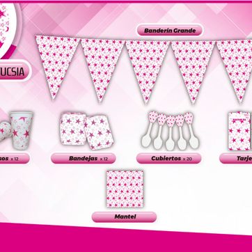 Imagen del producto DECORACIÓN ESTRELLA FUCSIA  FONDO BLANCO