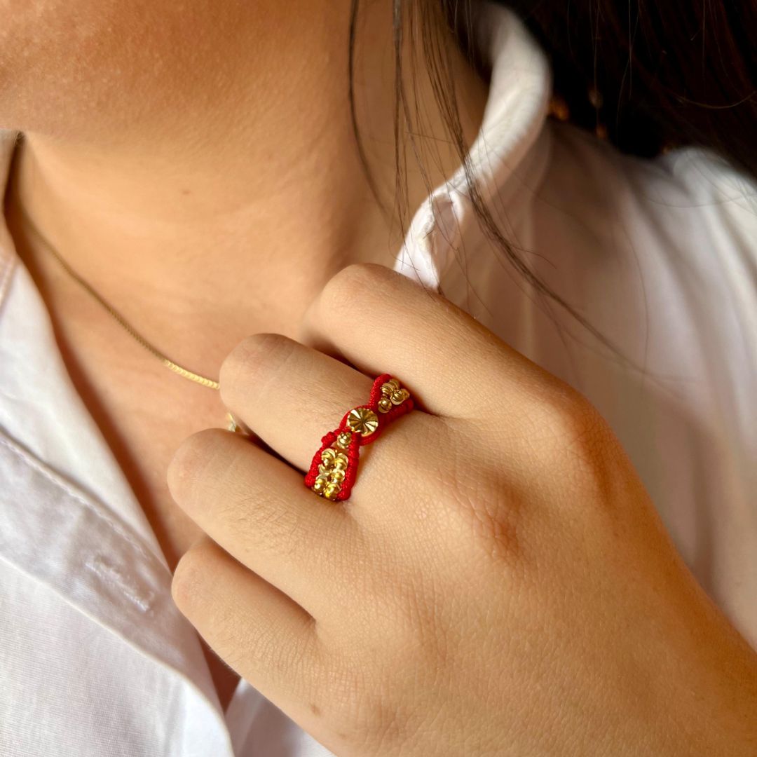 ANILLO ARTESANAL DOBLE CON HERRAJE