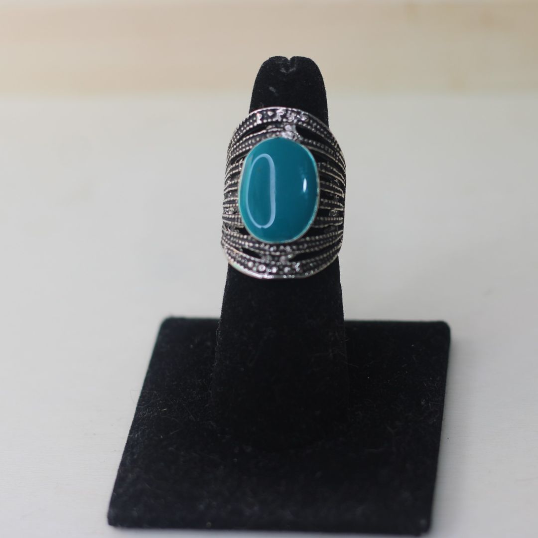 ANILLO TURQUESA LINEAS