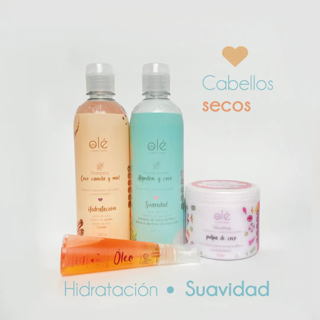 Kit capilar cabellos secos, olé capilar 