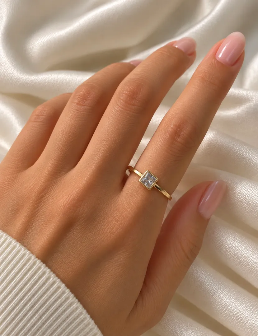 Anillo piedra circon 
