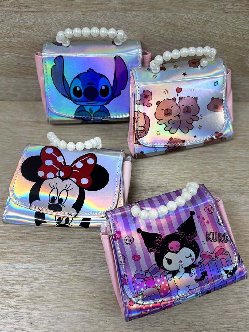 1688 BOLSO KUROMI,STITCH,CAPIBARA,MINNIE