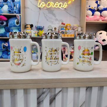 MUG TAPA ESPEJO  FELIZ CUMPLEAÑOS - imagen 1