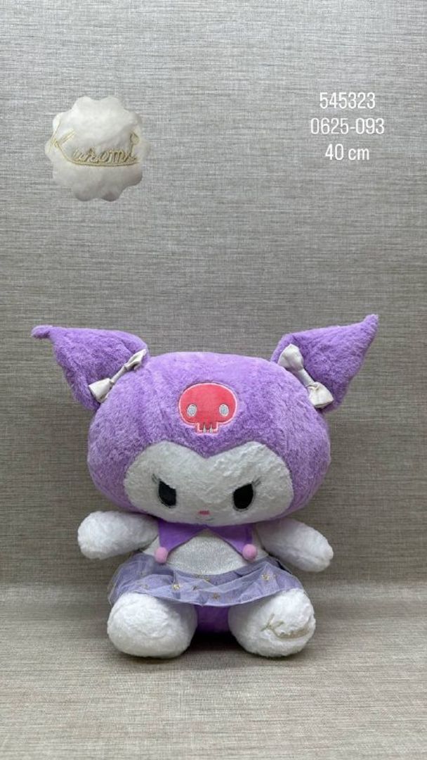 KUROMI LILA CON VESTIDO 40 CM
