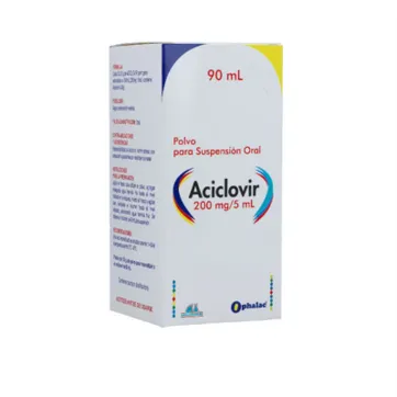 Imagen del producto ACICLOVIR SUSP 200MG ANGLOPHARMA X 90 ML