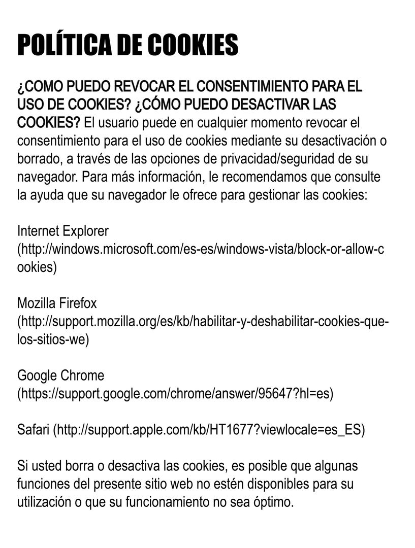 POLITICA DE COOKIES