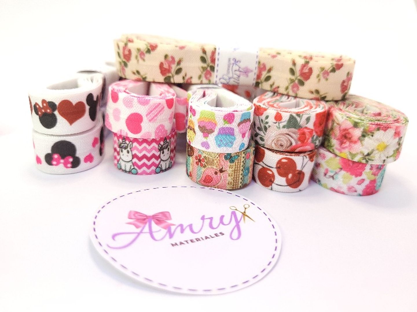 Kit 26mts Único Elástico Estampado