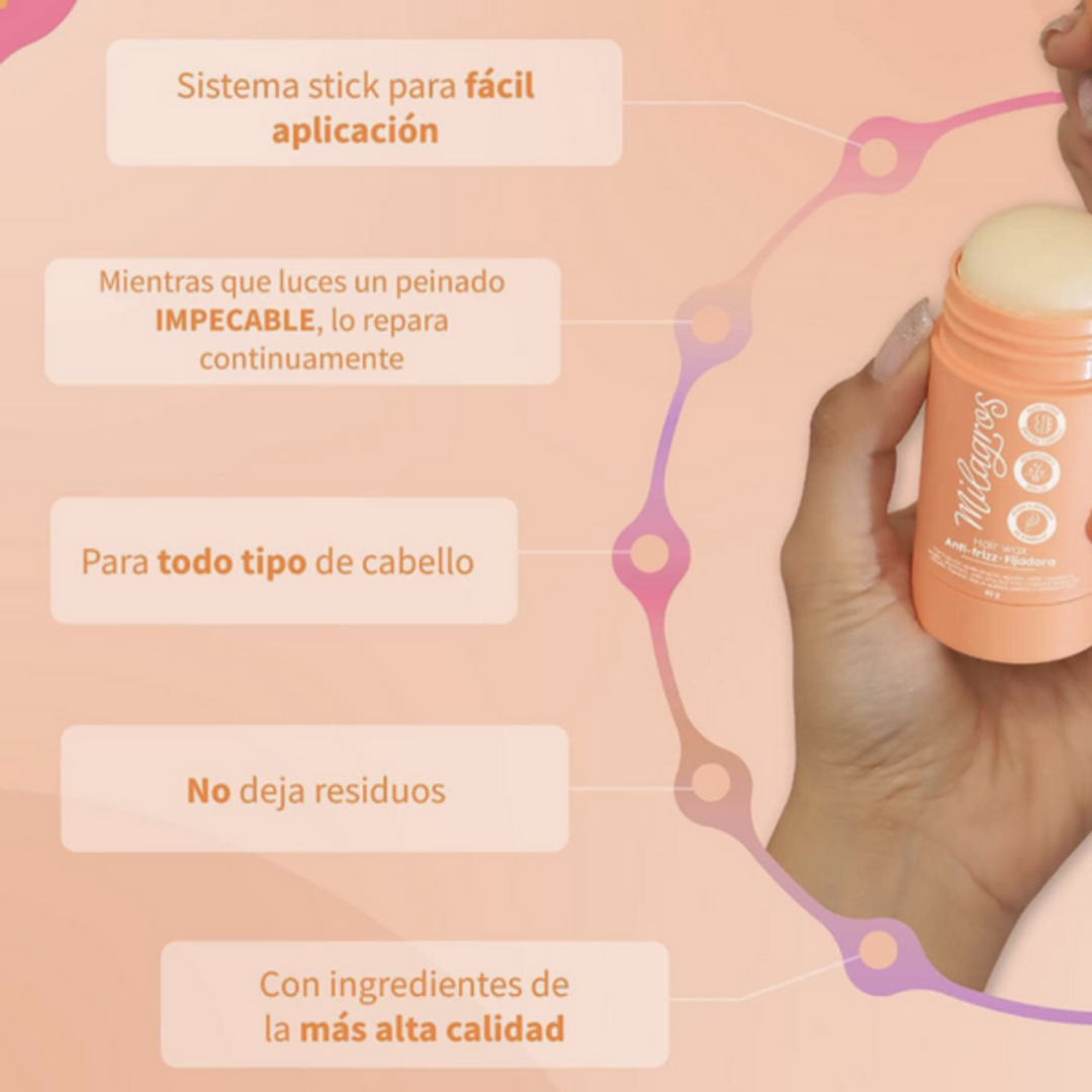 Stick Capilar Anti-Frizz wax Milagros 