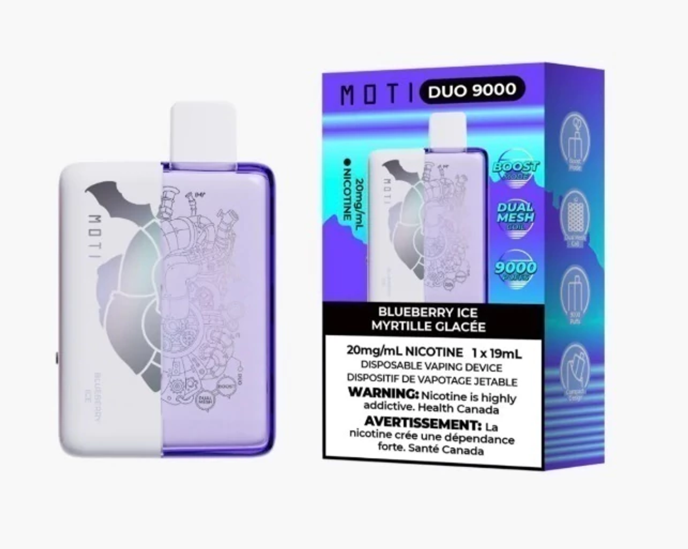 VAPEADOR MOTI DUO 9,000 PUFFS