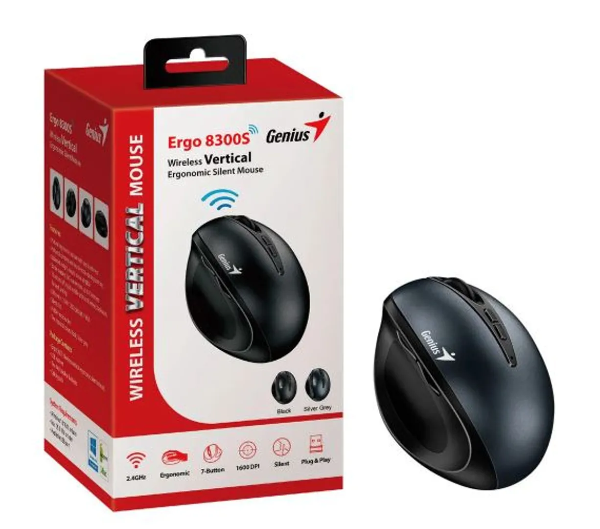 Mouse Genius Inalámbrico Ergo 8300S Vertical