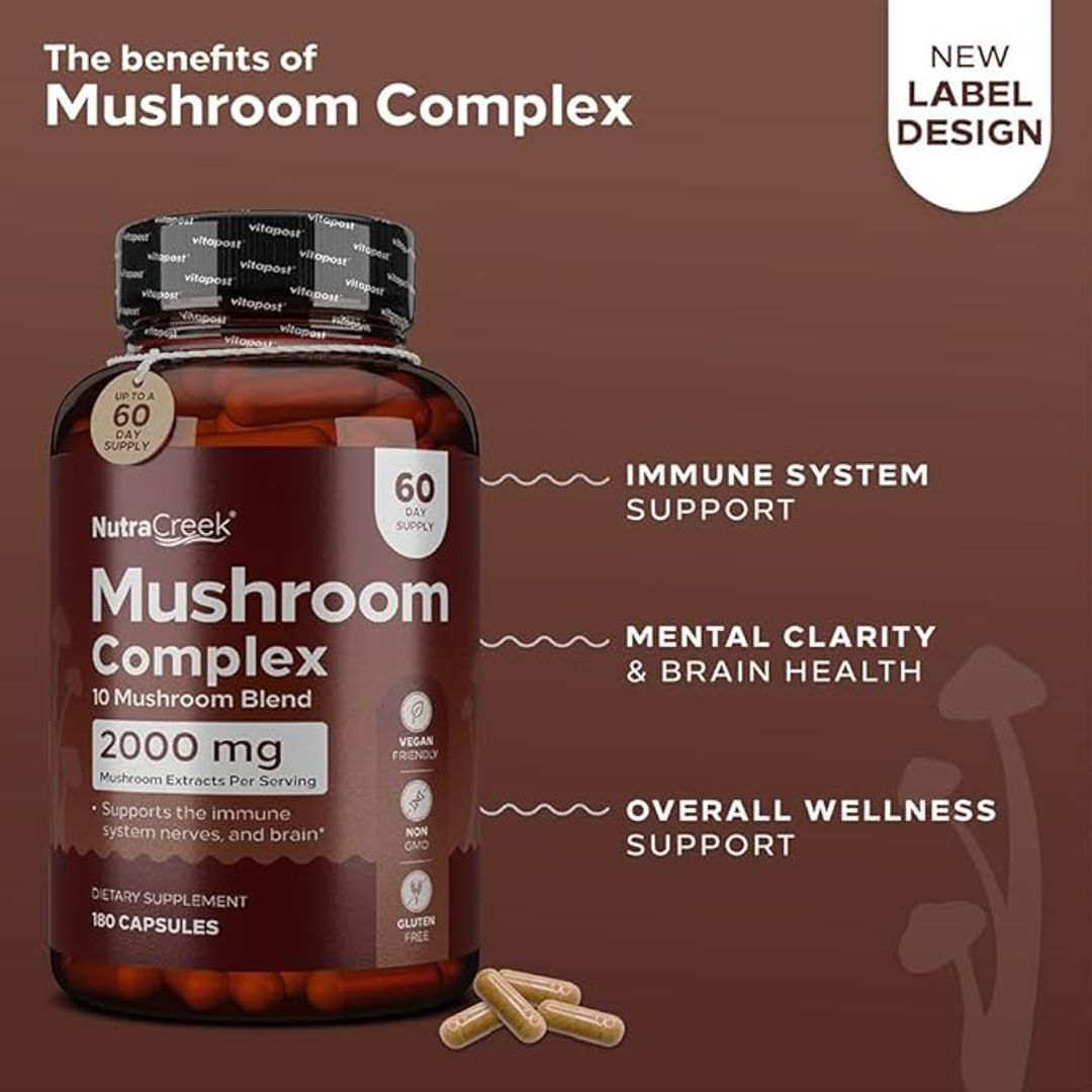 Complejo de Hongos MUSHROOM COMPLEX 2000MG 180 CAP