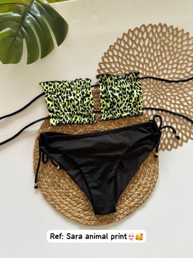 Sara animal print/negro