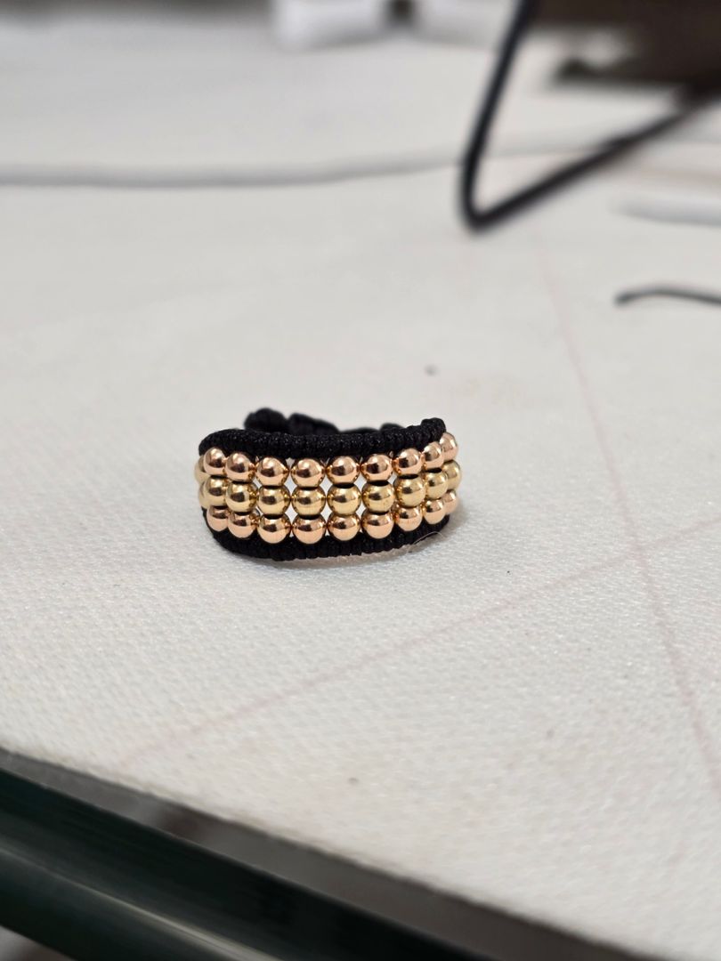 ANILLO ARTESANAL TRES CARRILES LISO