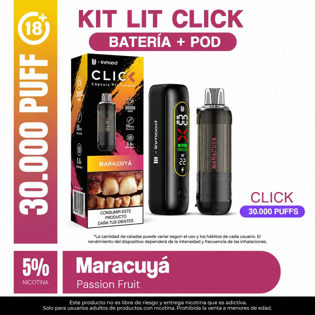 Kit Lit Click Maracuya 30.000 Puffs